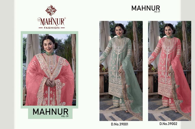 Mahnur Vol 39 By Mahnur Embroidery Georgette Pakistani Suits Wholesale Price In Surat
